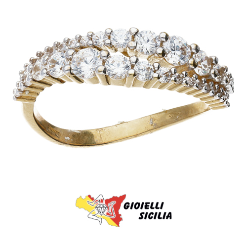 Anello FANTASIA Oro Giallo 18 Kt. 750°/oo 002AN482