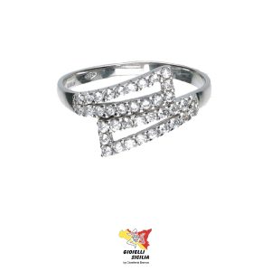 Anello FANTASIA Oro Bianco 18 Kt. 750°/oo - Art. A2083B