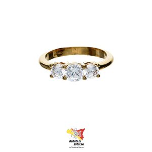 Anello TRILOGY Donna Oro Giallo 18 Kt. 750°/oo - Art. AN3006OG