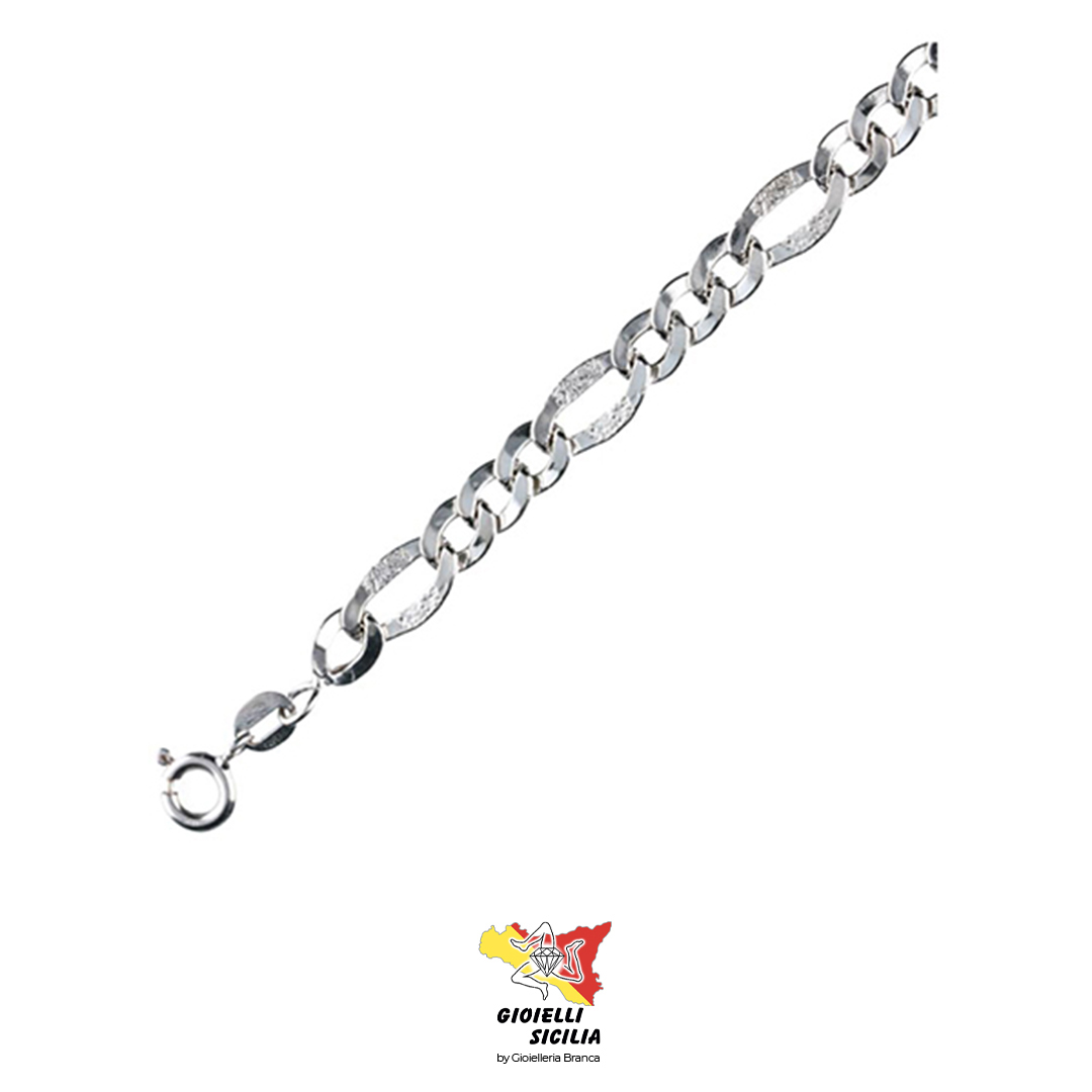 Bracciale UNISEX in Oro Bianco 18 Kt. 750°/oo - Art. BR209SB