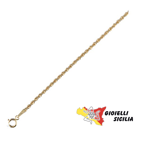 Collana Unisex in Oro Giallo 18 Kt. 750°/oo CLFUNE30