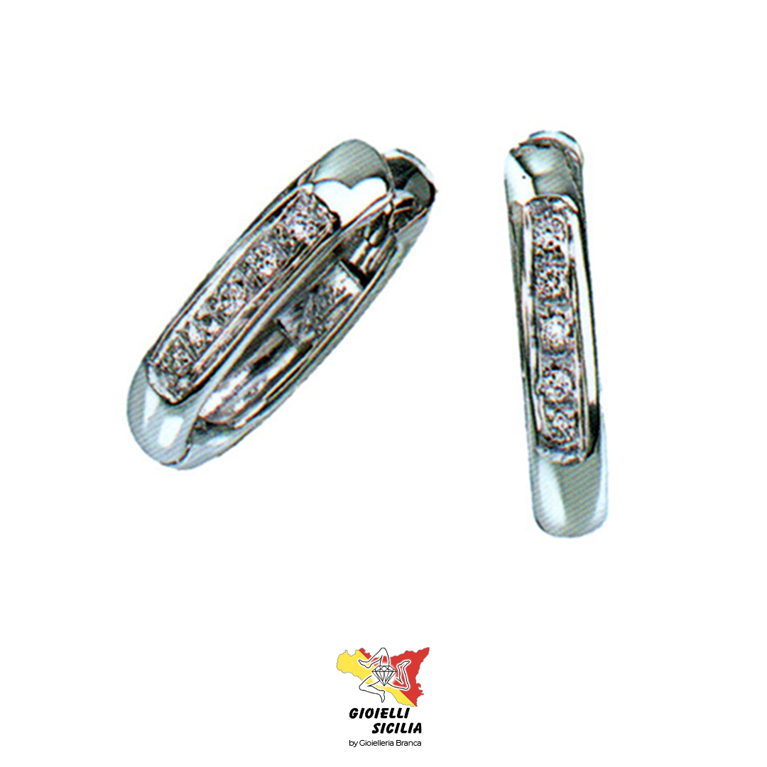 Orecchini DINI Donna Oro Bianco 18 Kt. 750°/oo – Art. K0036