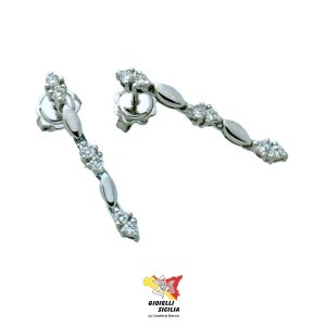 Orecchini DINI Donna Oro Bianco 18 Kt. 750°/oo – Art. O0317