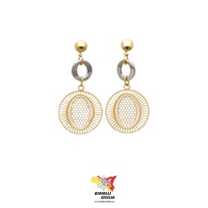 Orecchini Pendenti In Oro Giallo 14K Con Sfera Rotonda - Chiusura A Leva, Disponibili In 5-8 Mm, Eleganti Gioielli Per Donna In Confezione Regalo, Ideali Per Ogni Occasione