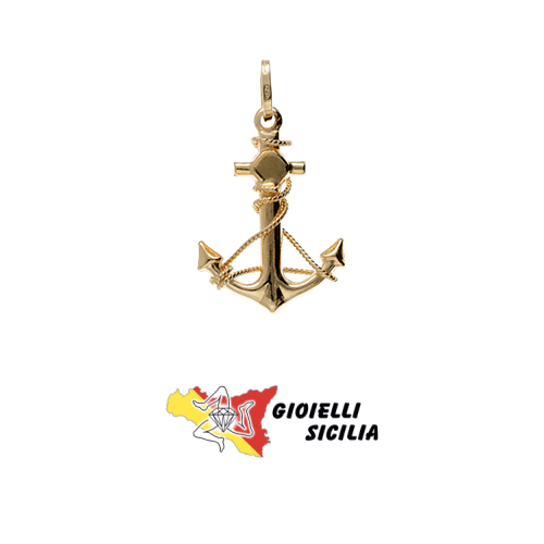 Ciondolo UNISEX in Oro Giallo 18 Kt. 750°/oo PN007G