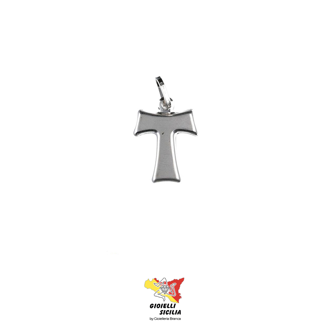 Ciondolo/Croce Unisex Oro Bianco 18 Kt. 750°/oo - Art. PN493-1 OB