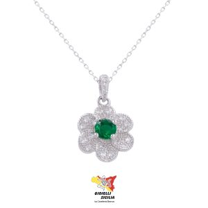Collana FOGI 925 Donna Fiore Verde BDC96/1/2C