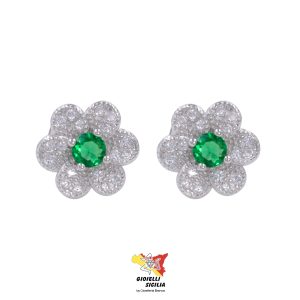 Orecchini FOGI 925 Donna Fiori Verde BDO128/1/2C