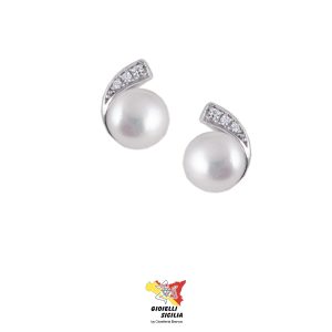 Orecchini BluAmante in Argento 925 con Perle - Art. BOR490NH