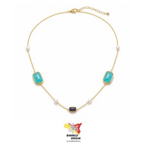 Collana Donna BluAmante Bronzo con Pietre - Art. BCOB805AB