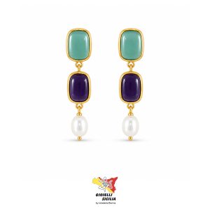 Orecchini Donna BluAmante Bronzo con Pietre - Art. BORB805AB