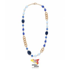 Collana Rossella C Donna in Ottone PVD Oro Giallo - Art. 040COLau