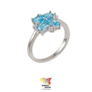 Anello BluAmante in Argento 925 con Swarovski - Art. BAN331SH-16