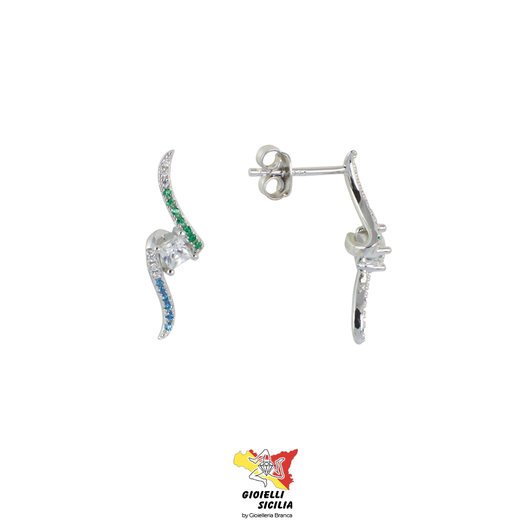 Orecchini BluAmante in Argento 925 con Swarovski - Art. BOR162UH
