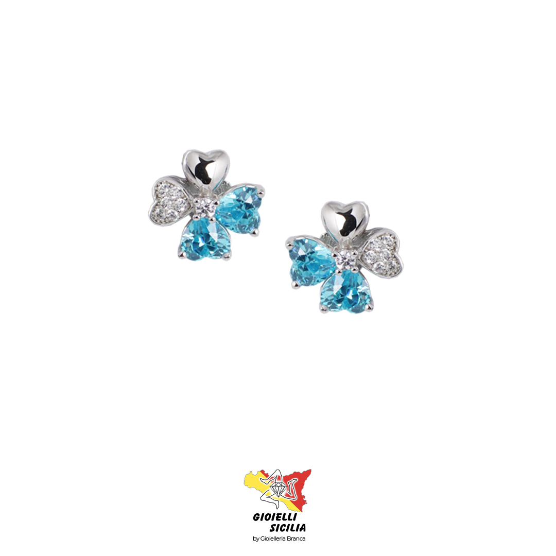 Orecchini BluAmante in Argento 925 con Swarovski - Art. BOR234PH