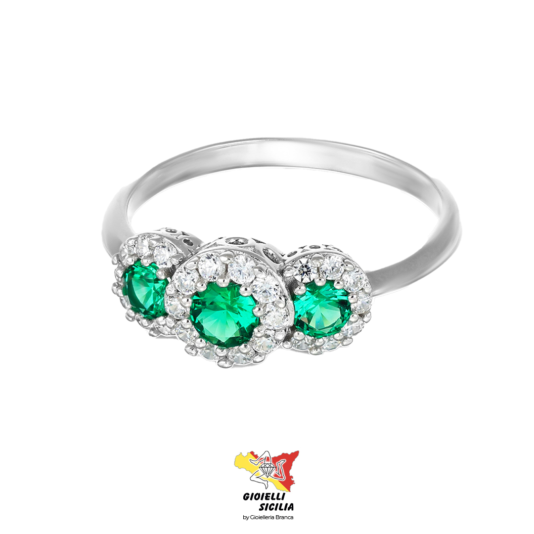 Anello DANA Donna Oro Bianco 9 Kt. 375°/oo – Art. ANDER010BPVN18 - immagine 2