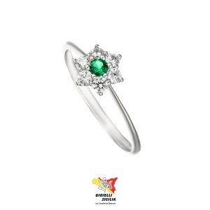 Anello DANA Donna Oro Bianco 9 Kt. 375°/oo – Art. ANDER04OBPVN16