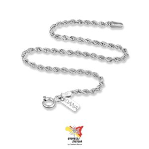 Bracciale DANA Unisex Oro Bianco 9 Kt. 375°/oo – Art. BRDFG03OBL18