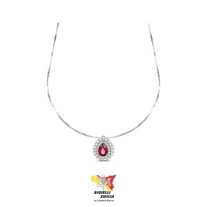 Collana DANA Donna Oro Bianco 9 Kt. 375°/oo – Art. CLDER02OBPRL45R3