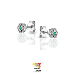 Orecchini DANA Donna Oro Bianco 9 Kt. 375°/oo – Art. ORBCL03OBPV