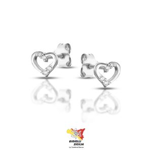 Orecchini DANA Donna Oro Bianco 9 Kt. 375°/oo – Art. ORBCL09OBPB