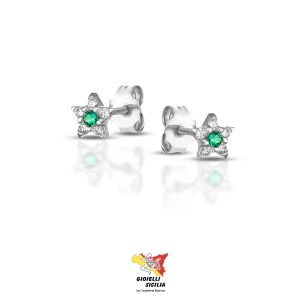 Orecchini DANA Donna Oro Bianco 9 Kt. 375°/oo – Art. ORBCL21OBPV